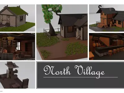 North Village 3D Model Pack