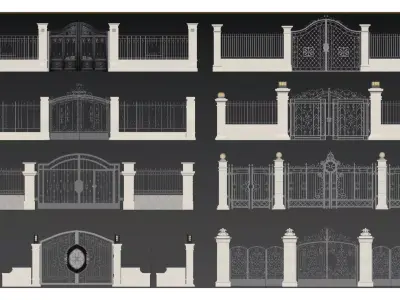 Wrought Iron Gate 3D model