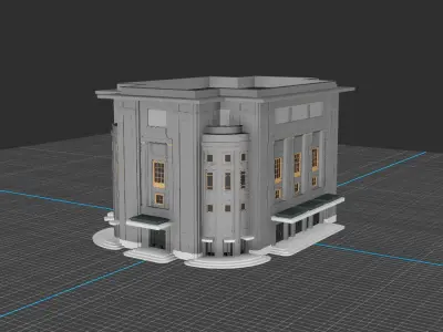 Modular Building Kit Low-poly 3D model
