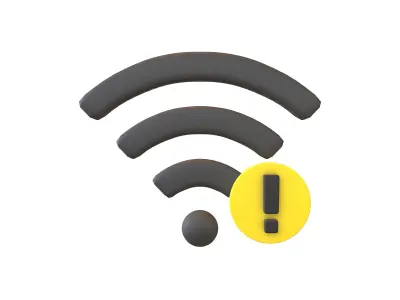 Wifi Problem Symbol v1 012 Low-poly 3D model