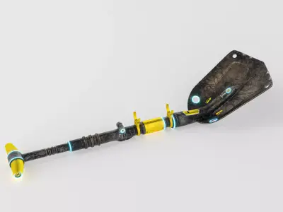 Sci-Fi Shovel Low-poly 3D model
