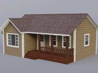 Low Poly house 8 Low-poly 3D model