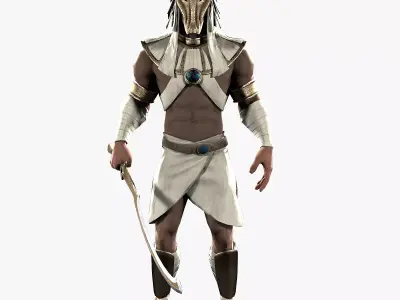 Egypt Warrior Low-poly 3D model
