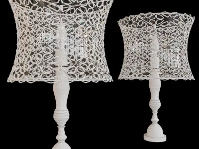 tablelamp03 table lamp - metal mesh lampshade 3D model