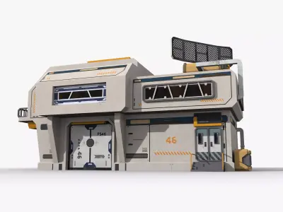 Sci-Fi Industrial x16 Low-poly 3D model
