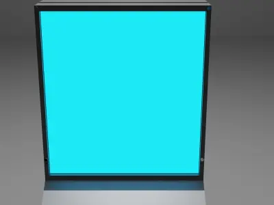Simple Sci-Fi Display Set Low-poly 3D model