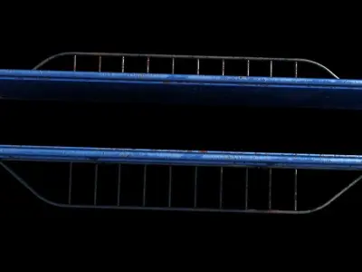 Metal Barricade Low-poly 3D model