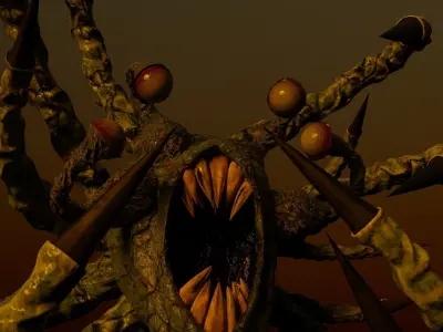 Lovecraftian Creature Low-poly 3D model