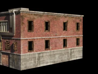Old style warehouse 3D model