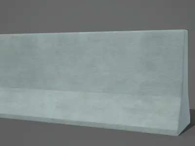 Traffic Barriers Free low-poly 3D model
