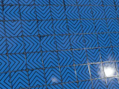 Modern Glossy Cobalt Blue Chevron Accent Tiles PBR Seamless Texture