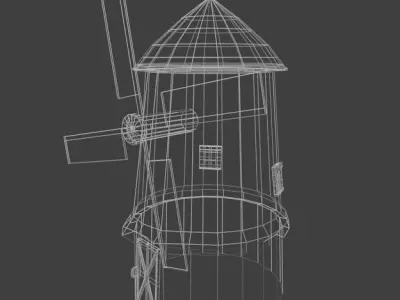 Windmill Low-poly 3D model