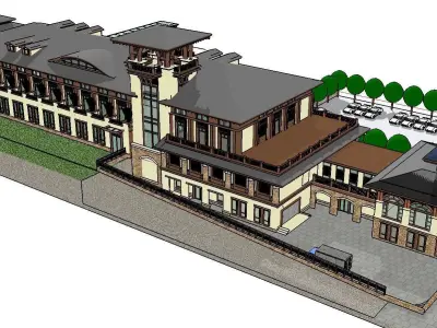 vacation spot-Resort-Fashion Leisure Hotel-0123 3D model