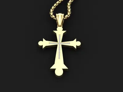 Cross Light Gold 3CP037 3DM STL 3D model