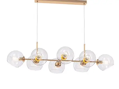 Smarano light glass pendant light - gold 3D model