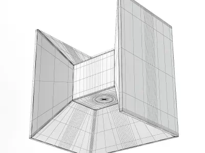 Rectangular Modern Exterior Wall Lamp 3D Model 3D model purchase