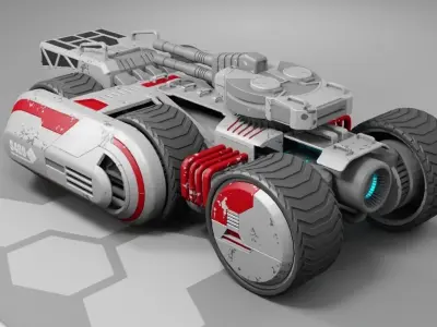 Sci-Fi Military Vehicle 3D model from CGTrader
