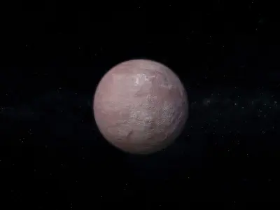 Dwarf Alien Planet or Moon 03 Low-poly 3D model