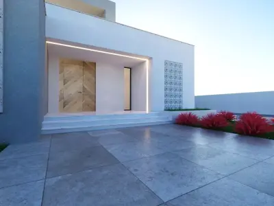 3D Model  Modern House villa  Low-poly 3D model