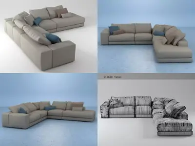 Hills sofa 5 3D model