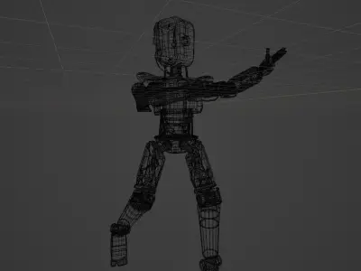 Sci-Fi Robot SCAER Rigged 3D Model 3D model