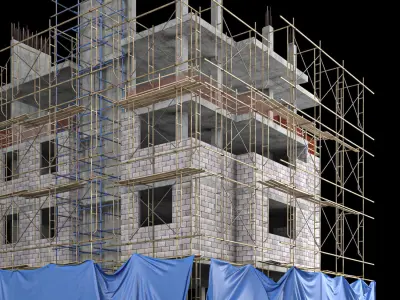 Modular Building  Vol 05 Low-poly 3D model