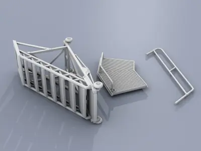 BattleStar Galactica Colonial Viper Launch Pad 1-32 scale 3D print model