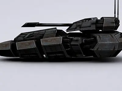 3DRT - Sci-Fi Hovertank2 Low-poly 3D model