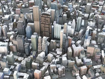 City 100 Low-poly 3D model