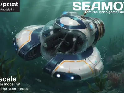 Seamoth 1-25 scale 3D print model