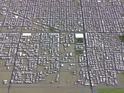 Hafar al-Batin - 3D City Model Low-poly 3D model