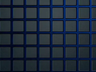 Shiny Blue Glass Metal Grill Transparent PBR Texture
