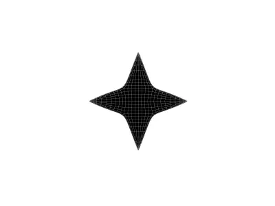 Sparkle v2 010 Low-poly 3D model