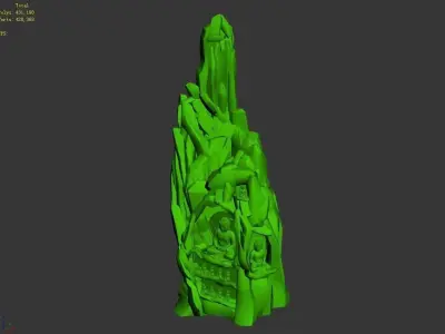 Tianyin Temple - rockery - Buddha phase 01 3D model