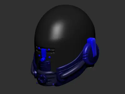 helmet high poly sculpt 3d printable ver 7 3D model 3D model 131