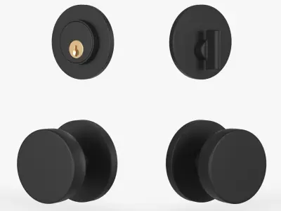 Tumalo Cylinder Round Deadbolt Set 3D model
