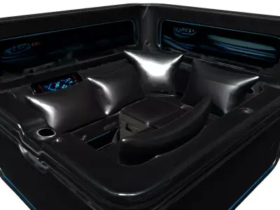 Futuristic Modular Corner Sofa Low-poly 3D model