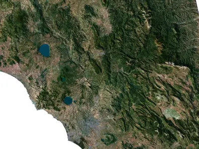 Italy Terrain 3D Map 3D model