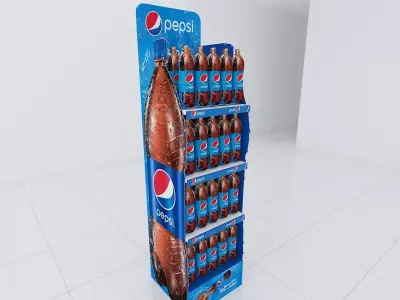 PEPSI STAND IU765 Low-poly 3D model