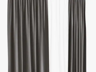 curtain set 01 3D model