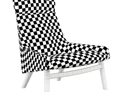 wendelbo armchair Low-poly 3D model