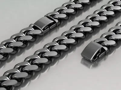 14 MM Cuban chain link 3D print model free version Free 3D print model