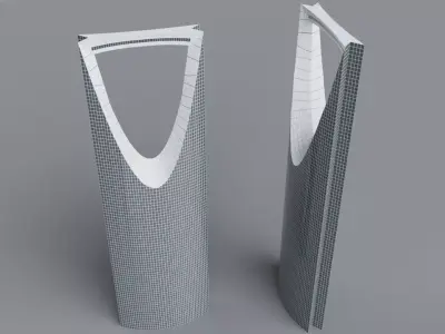 Riyadh Skyscrapers Collection Low-poly 3D model