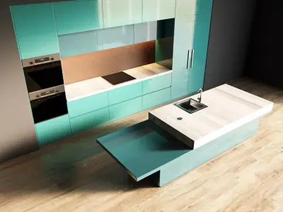 25-Kitchen1 glossy 3 3D model