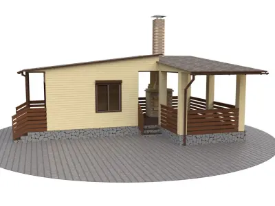 Outdoor gazebo 3D model