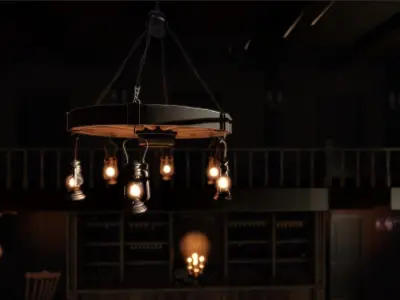 Wild West Saloon Interior Low-poly 3D model