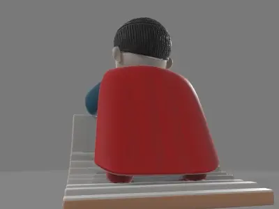 Superman Heroic Push Doorstop 3D print model