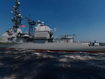 Ticonderoga class cruiser 3D model