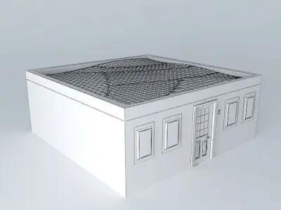 Modern Compact Canarian House V1 Free 3D model