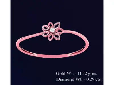 Light Weight Floral Bracelet  3D print model